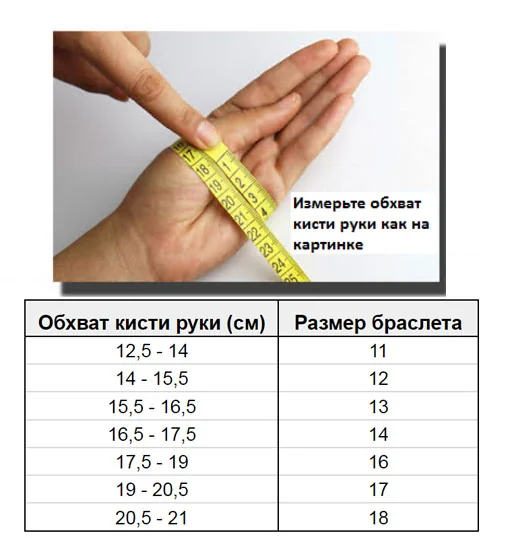 Инструкция: как измерить размер запястья для браслета комбоскини