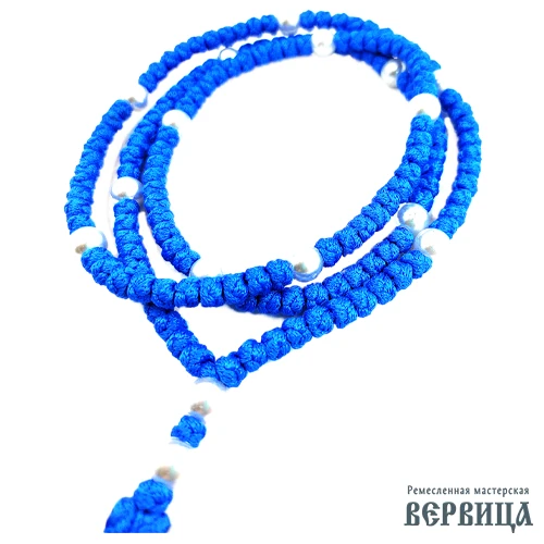 Перламутровые пластиковые бусины разделители на вервице Богородечные каждые 10 узлов