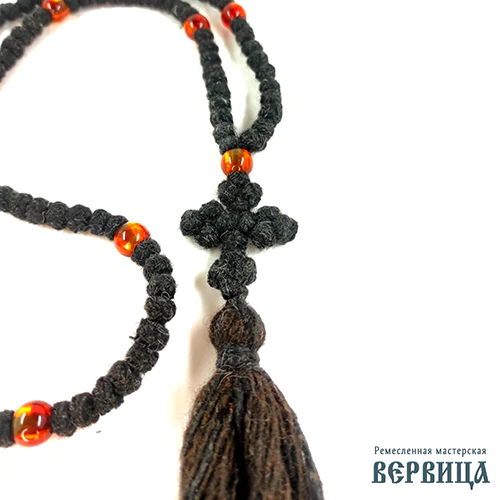 Чётки вервица Молитвенный путь: детальный вид креста и кисточки
