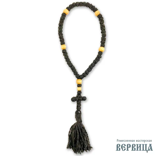 Чётки вервица Монашеские малые чёрно-бежевые