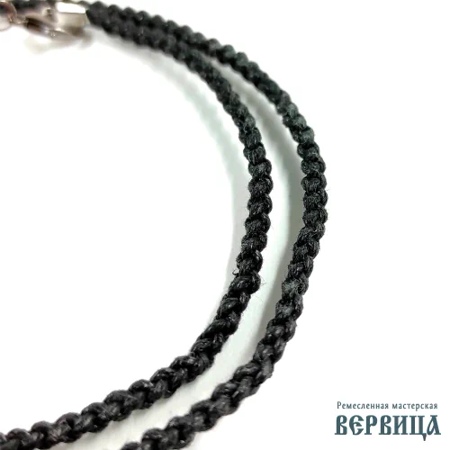 Крупный фото гайтана хлопкового чёрного