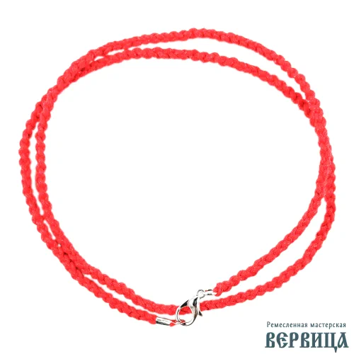 Крупное фото плетения красный гайтана