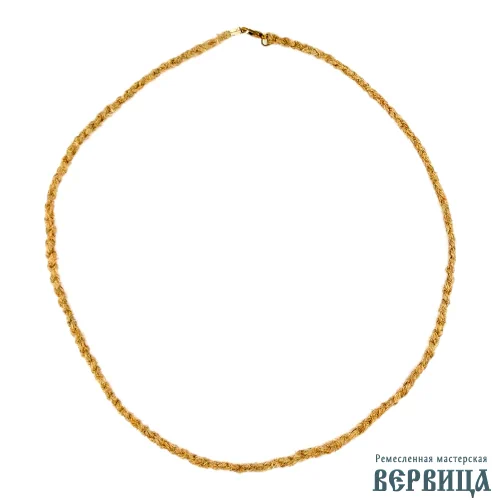 льняной гайтан ручной работы для крестика (общее фото)