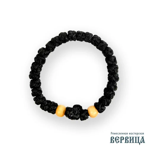 Браслет комбоскини чёрный вид сверху