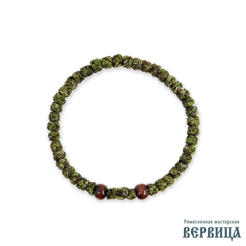 Браслет комбоскини тёмно-зелёный камуфляж вид сверху