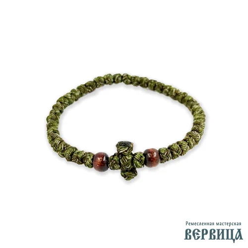 Браслет комбоскини камуфляжного, зелёного цвета. Военный стиль, натуральные оттенки.